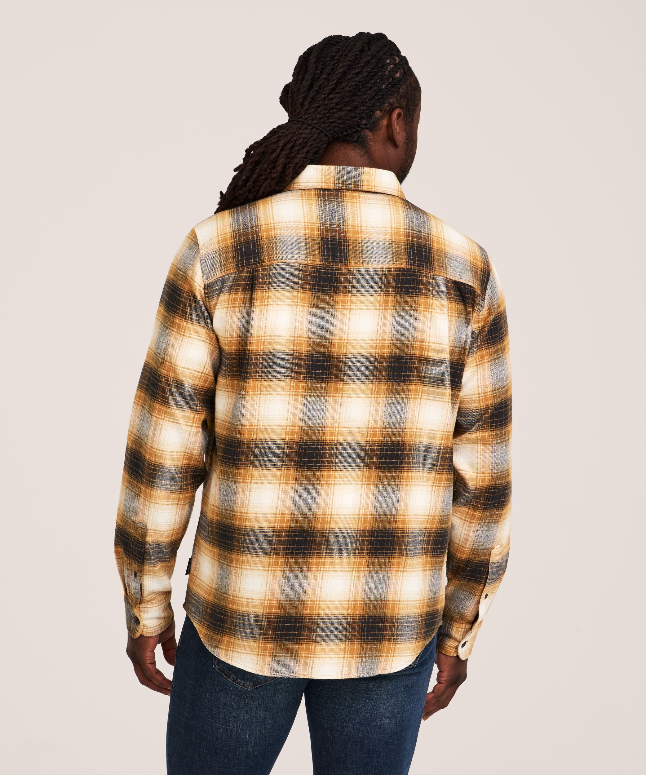 WindRiver Men's Basic Stretch Flannel Shirt
