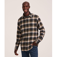 Chemise de base en flanelle extensible à boutons-pression pour hommes, WindRiver