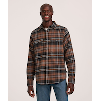 Chemise en flanelle extensible à la mode pour hommes, WindRiver Front_Flat