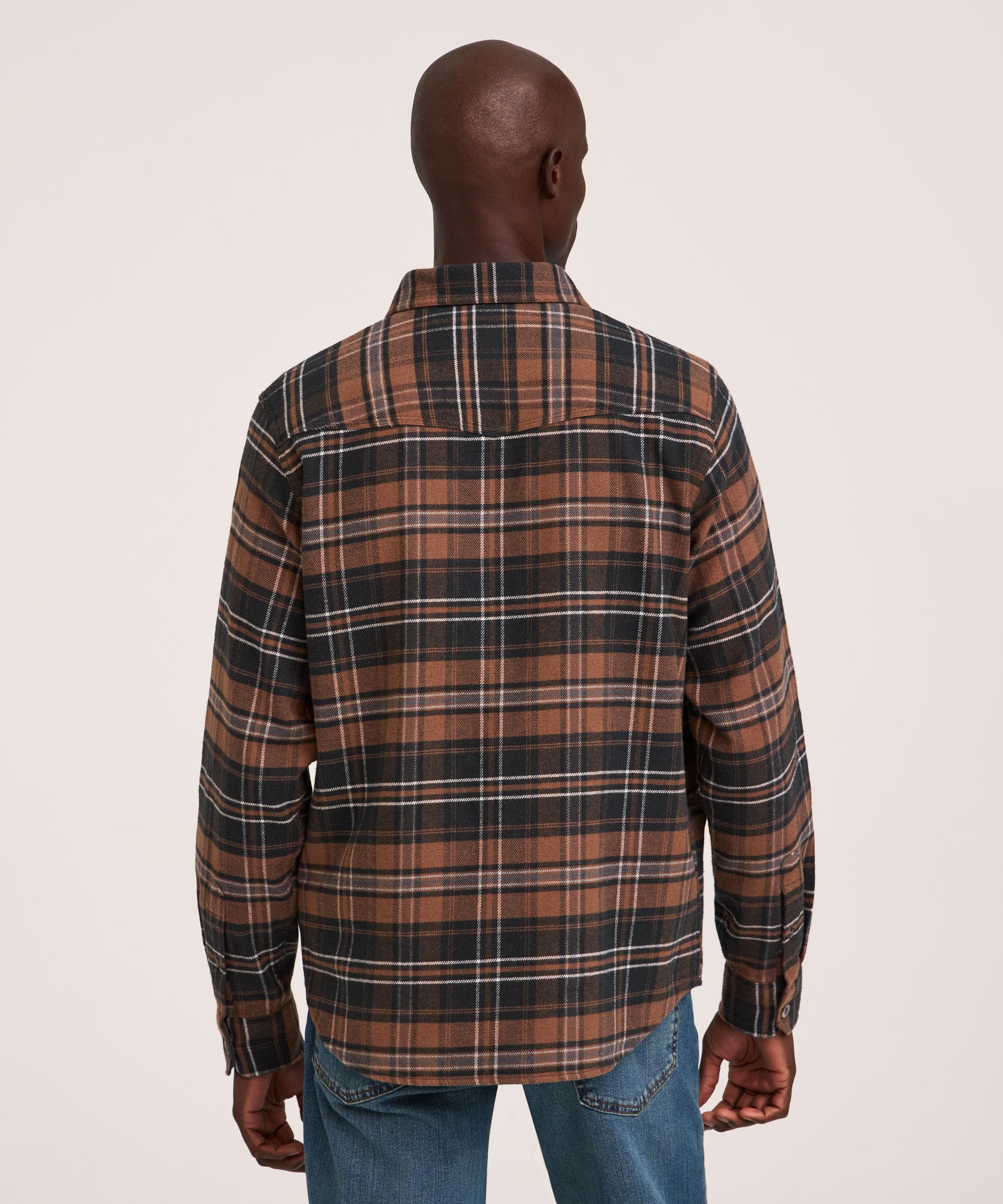 WindRiver Men's Stretch Fashion Flannel Shirt