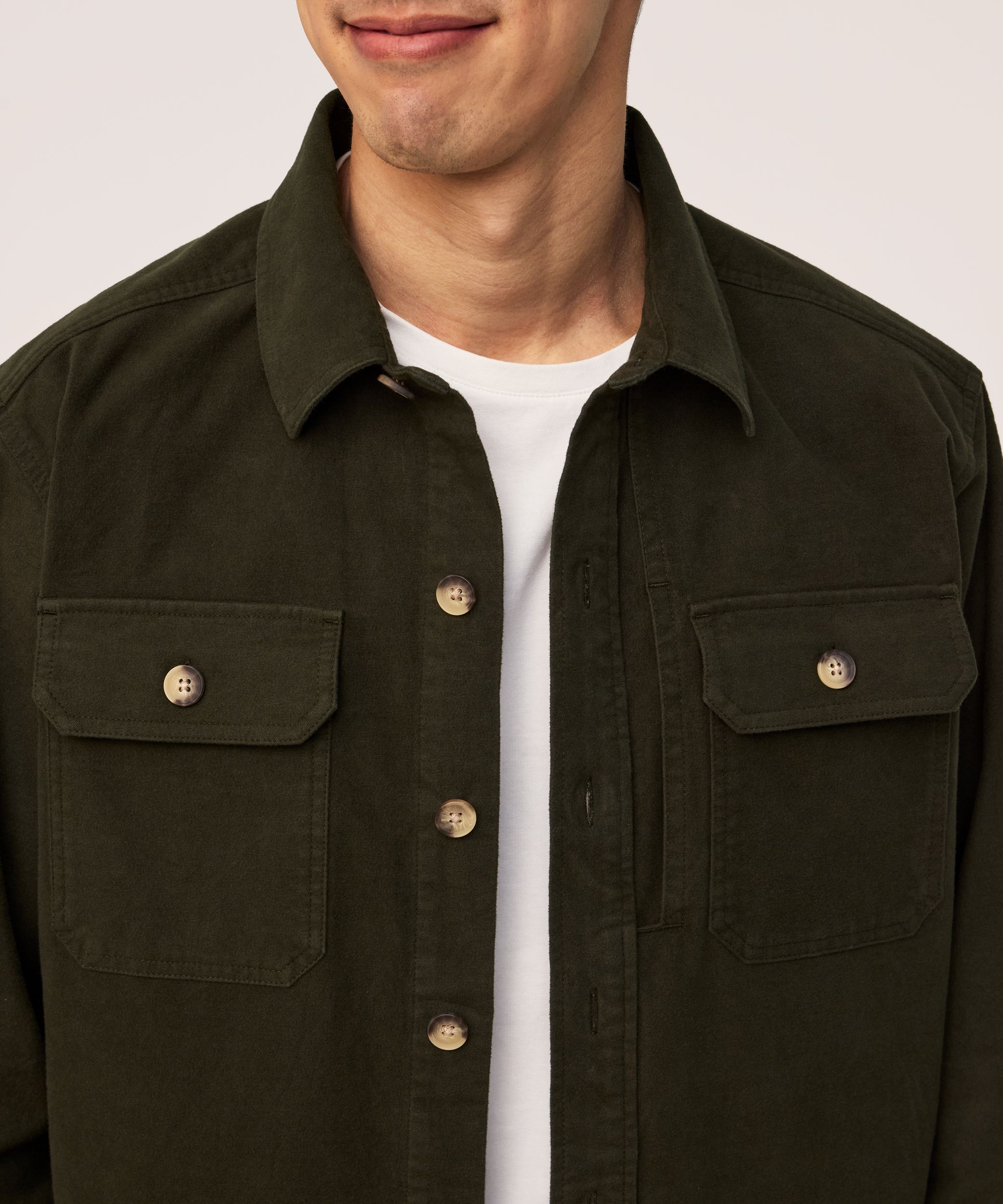 Surchemise en coton brossé tendance pour homme, WindRiver