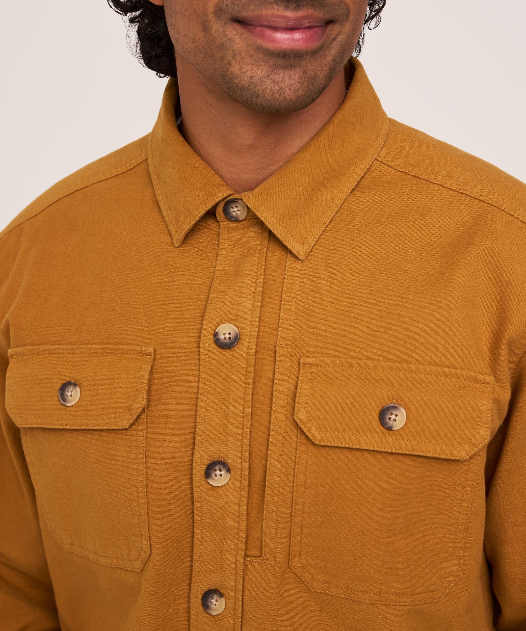 Surchemise en coton brossé tendance pour homme, WindRiver