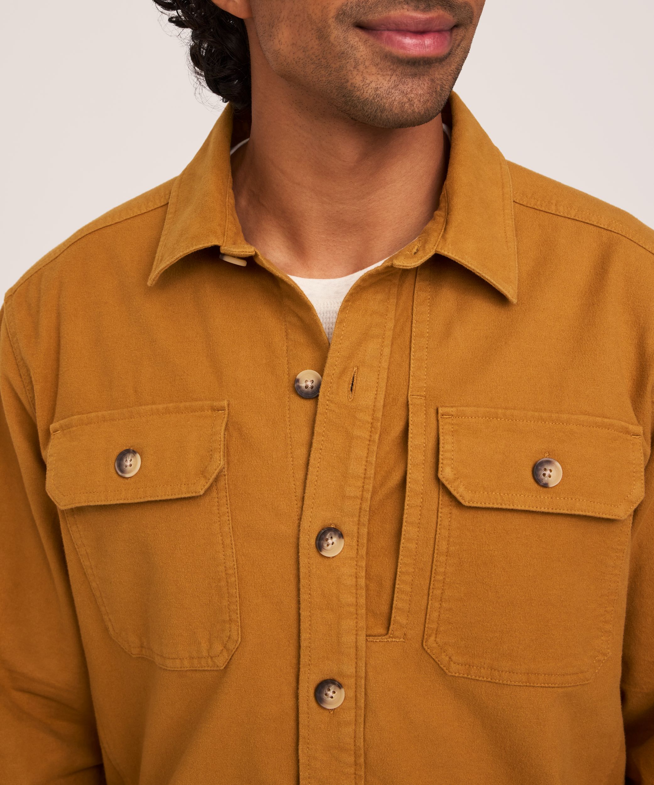 Surchemise en coton brossé tendance pour homme, WindRiver