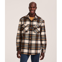WindRiver Men's Fashion Stretch Flannel Overshirt Front_Flat