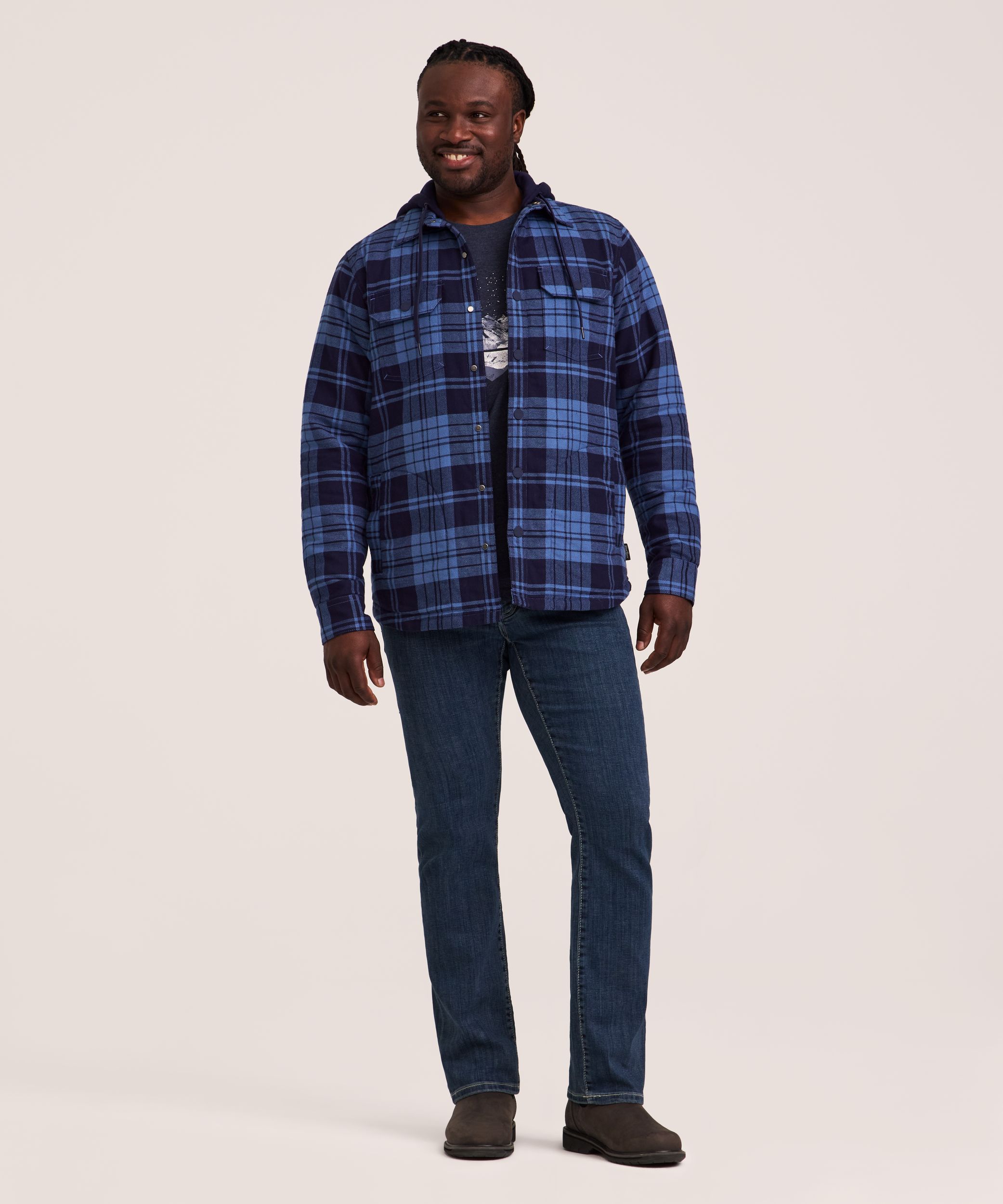 Chemise en flanelle à capuche doublée T-Max ElementMC pour hommes, WindRiver