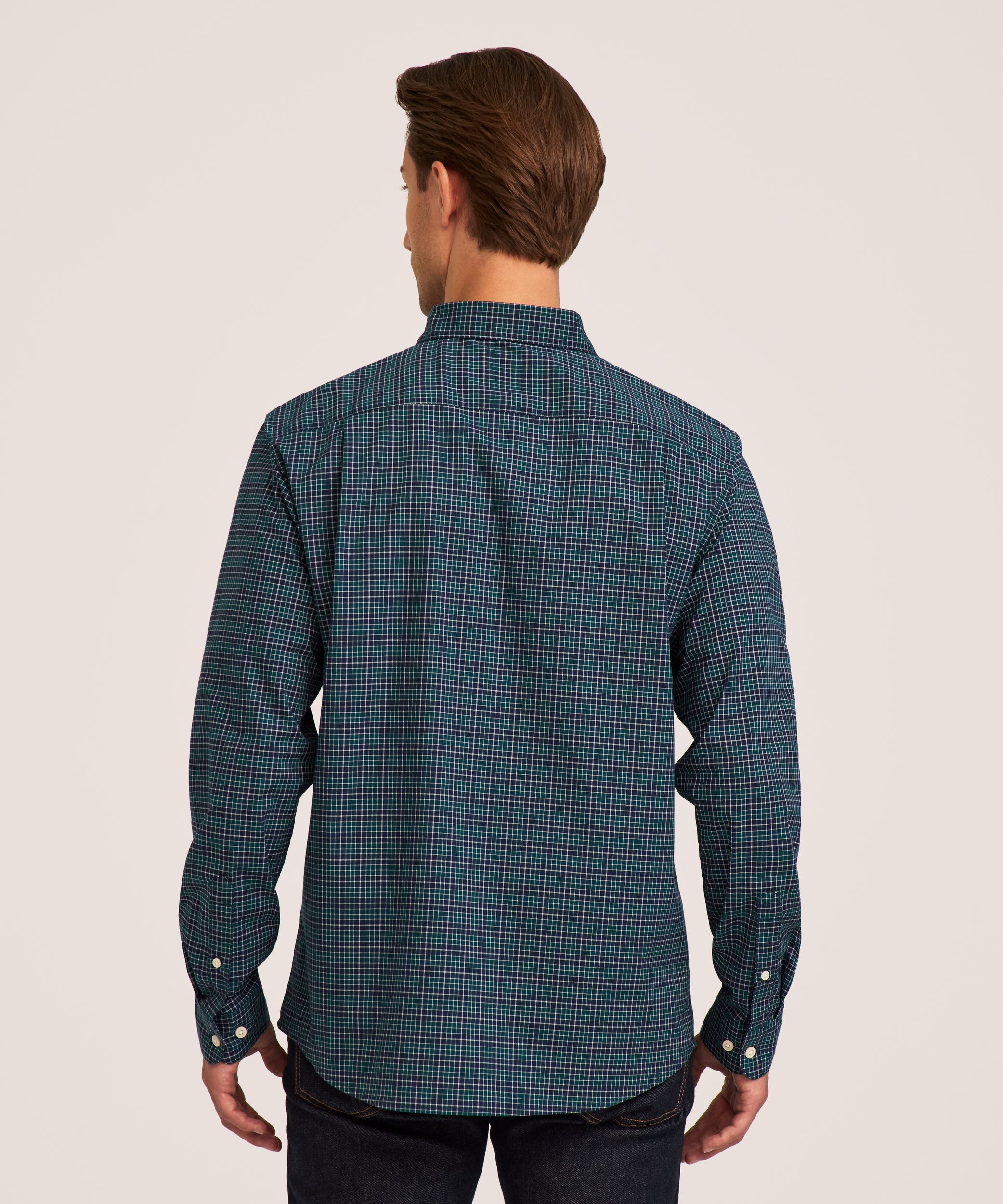 Chemise de sport décontractée à carreaux et à manches longues pour hommes, Denver Hayes