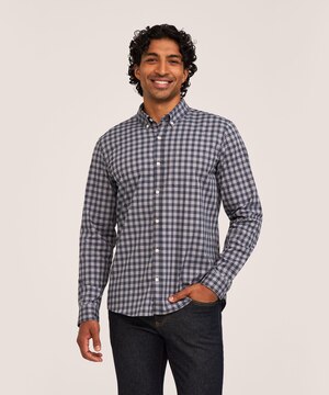 Chemise de sport décontractée à carreaux et à manches longues pour hommes, Denver Hayes