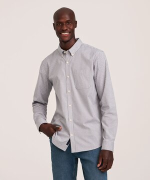 Chemise de sport décontractée à carreaux et à manches longues pour hommes, Denver Hayes