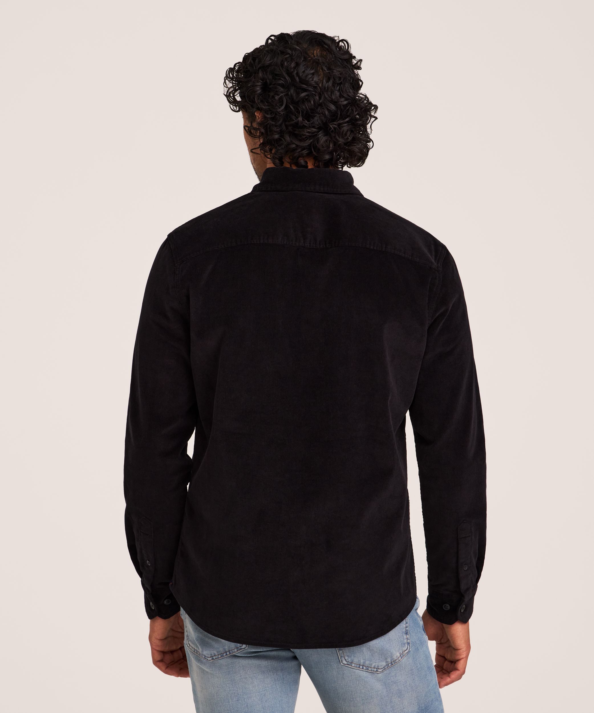 Denver Hayes Men's Stretch Corduroy Long Sleeve Shirt