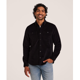 Chemise à manches longues en velours côtelé extensible pour hommes, Denver Hayes Front_Flat