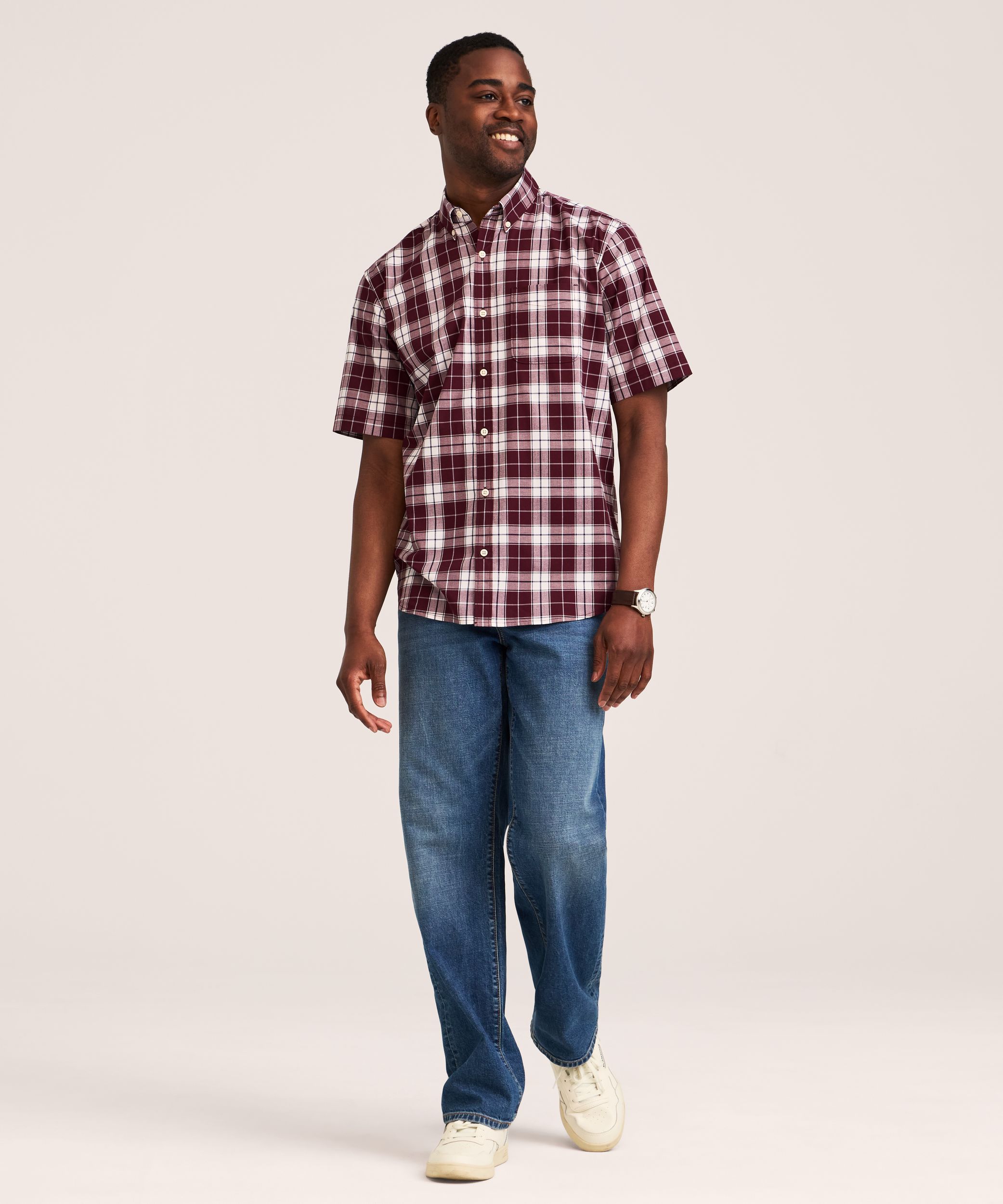 Chemise de sport à carreaux décontractée pour hommes, Denver Hayes