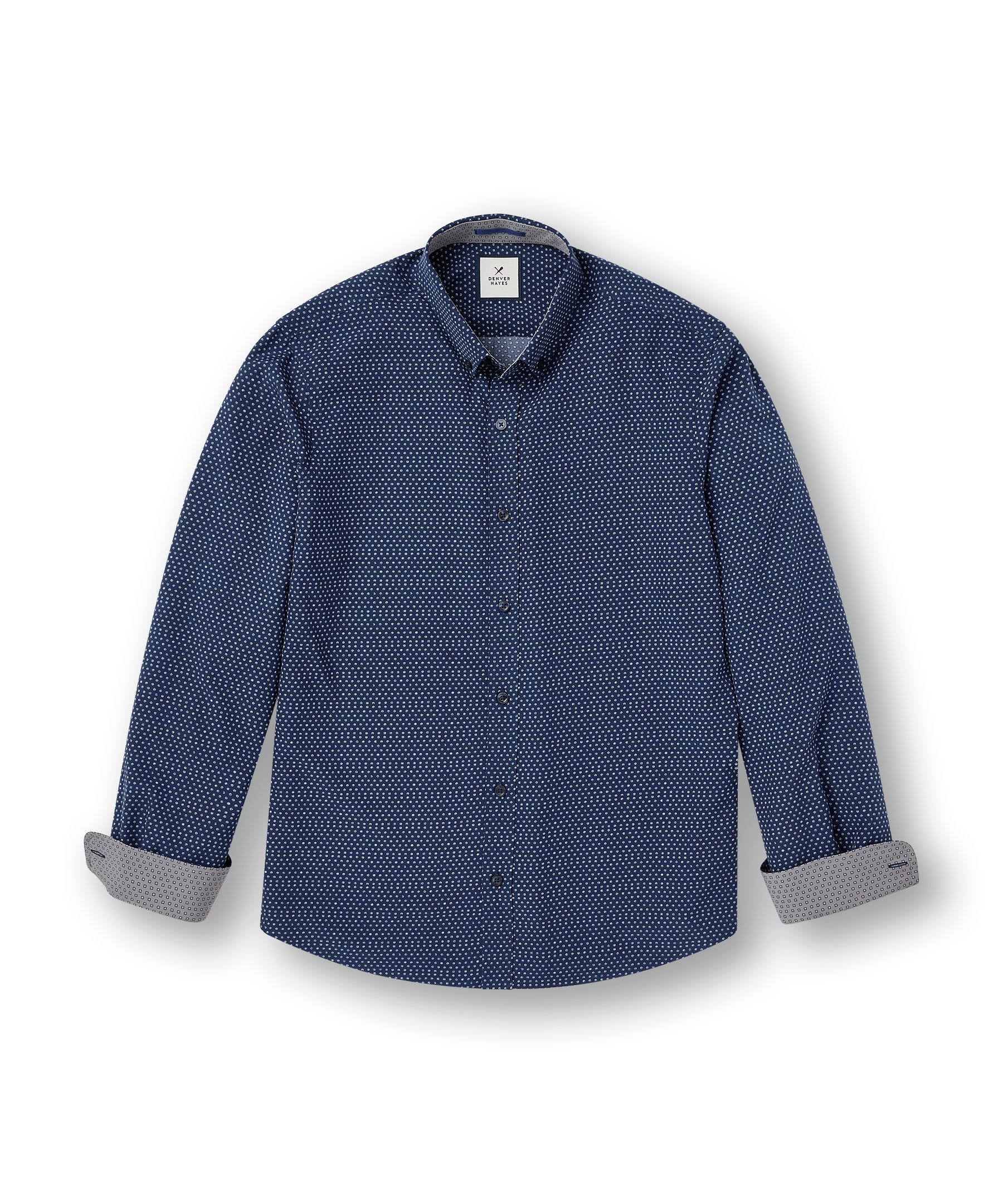 Chemise boutonnée hybride à manches longues extensible dans 4&nbsp;sens pour hommes, Denver Hayes