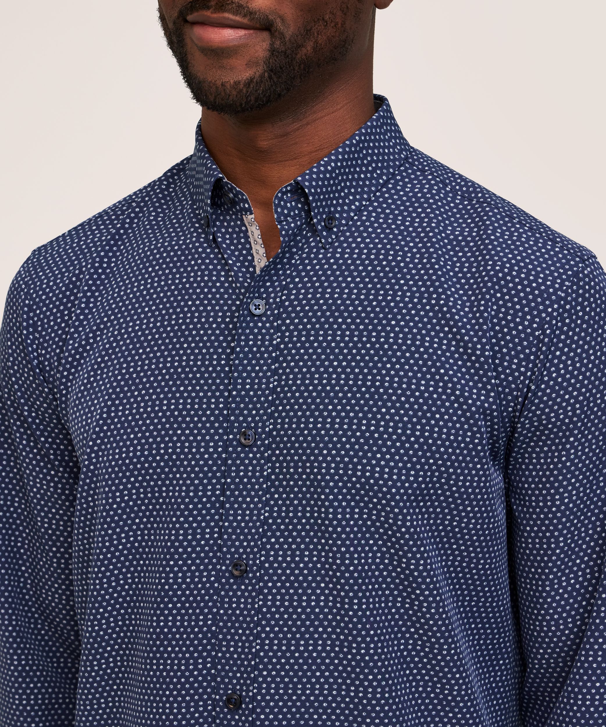 Chemise boutonnée hybride à manches longues extensible dans 4&nbsp;sens pour hommes, Denver Hayes