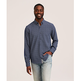 Denver Hayes Men's Hybrid 4-Way Stretch Long Sleeve Shirt Front_Flat