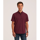 Chemise boutonnée hybride à manches courtes extensible dans 4 sens pour hommes, Denver Hayes Front_Flat