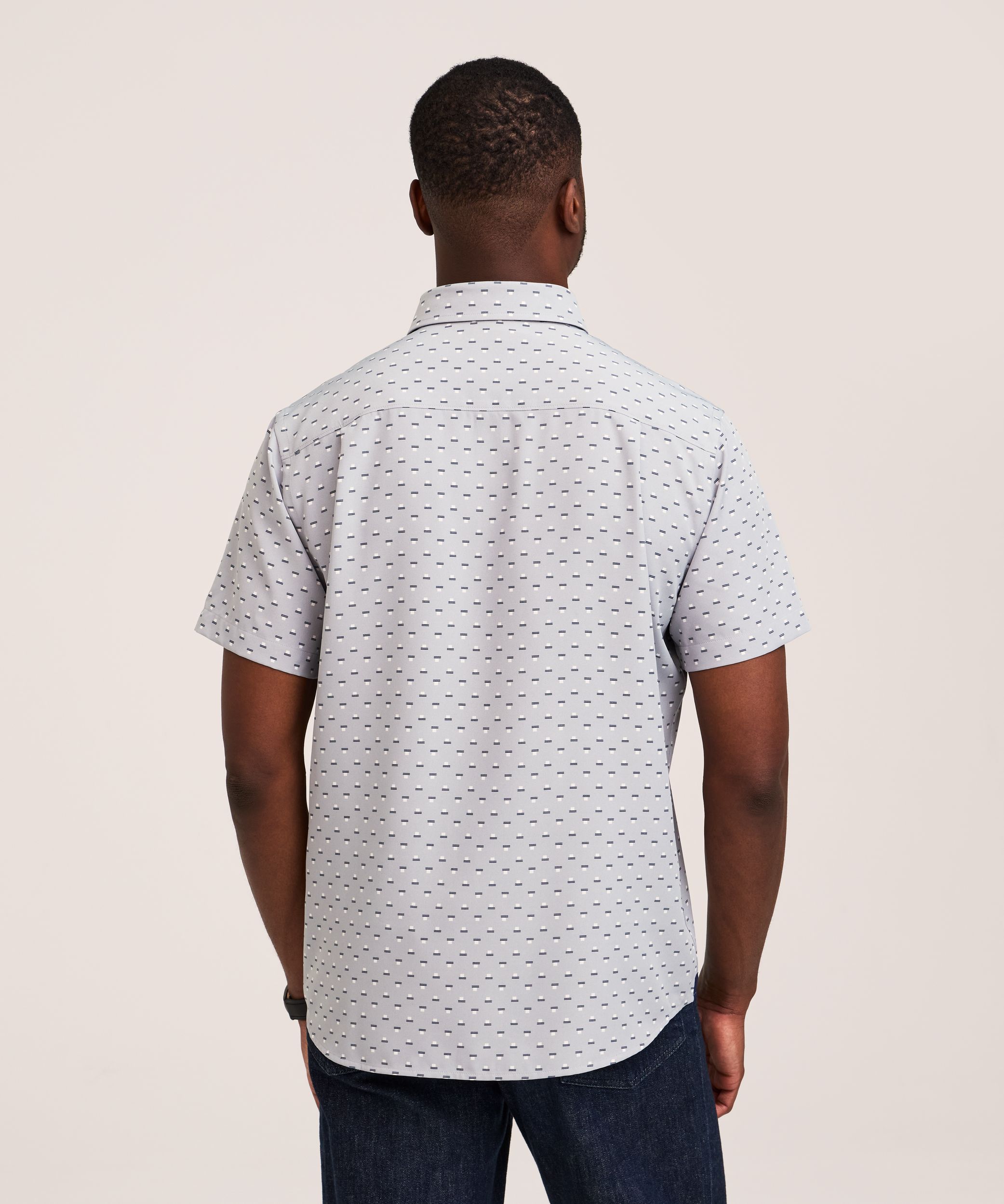 Denver Hayes Men's Hybrid 4-Way Stretch Short Sleeve Shirt