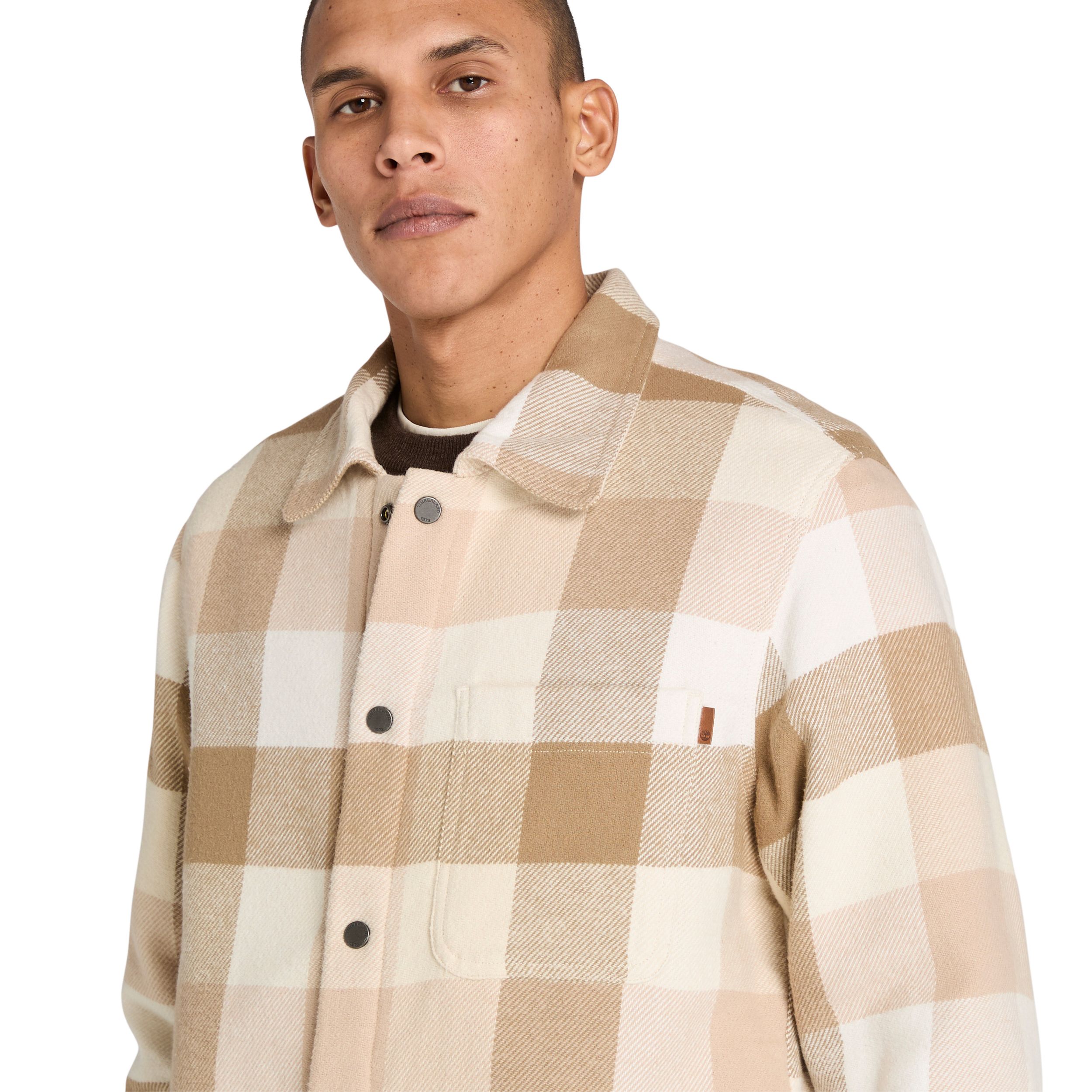 Timberland Men's Sherpa Lined Overshirt Shacket