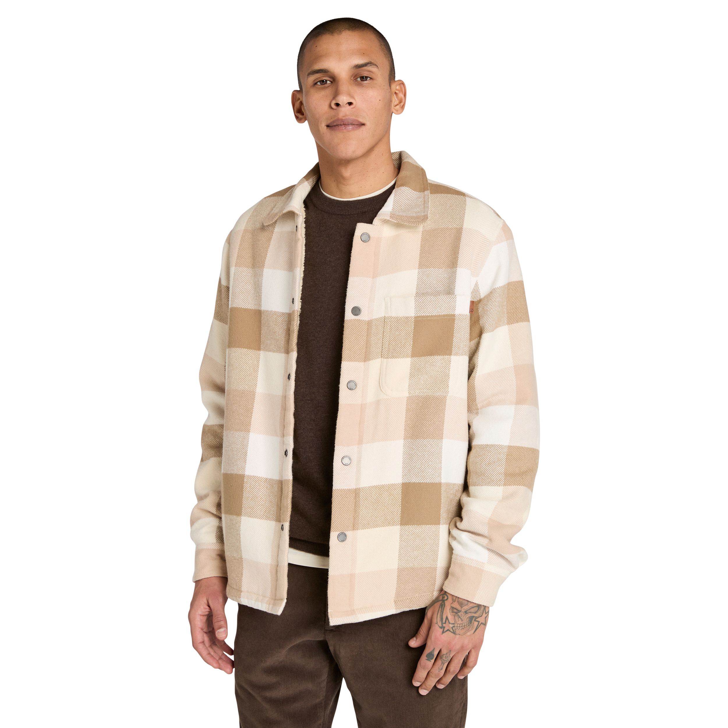 Timberland Men's Sherpa Lined Overshirt Shacket
