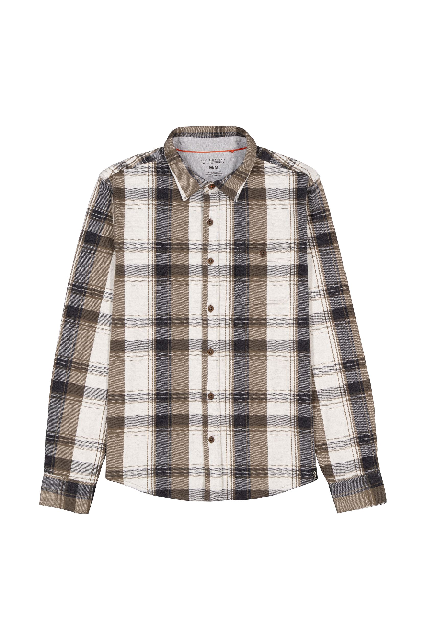 Silver Men's Performance Knit Long Sleeve Shirt