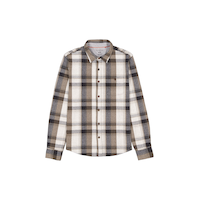Silver Men's Performance Knit Long Sleeve Shirt Front_Flat