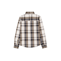Silver Men's Performance Knit Long Sleeve Shirt Back_Flat