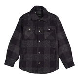 Silver Men's Sherpa Lined Shacket Front_Flat