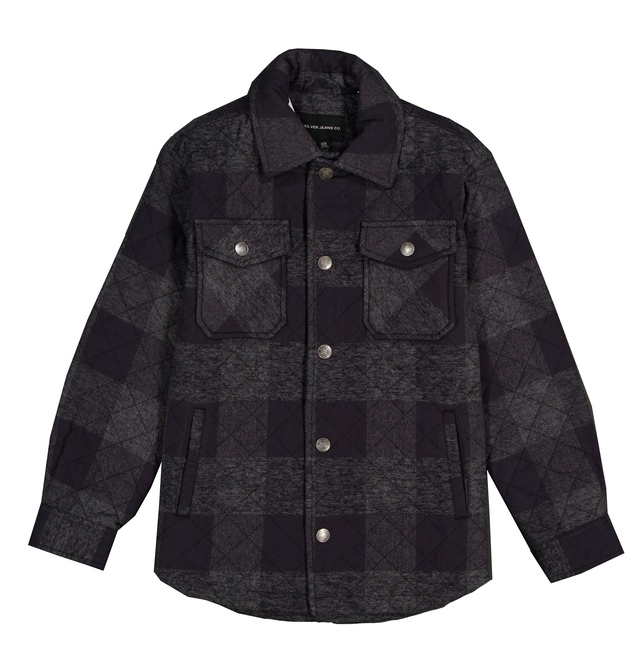 Silver Men's Sherpa Lined Shacket