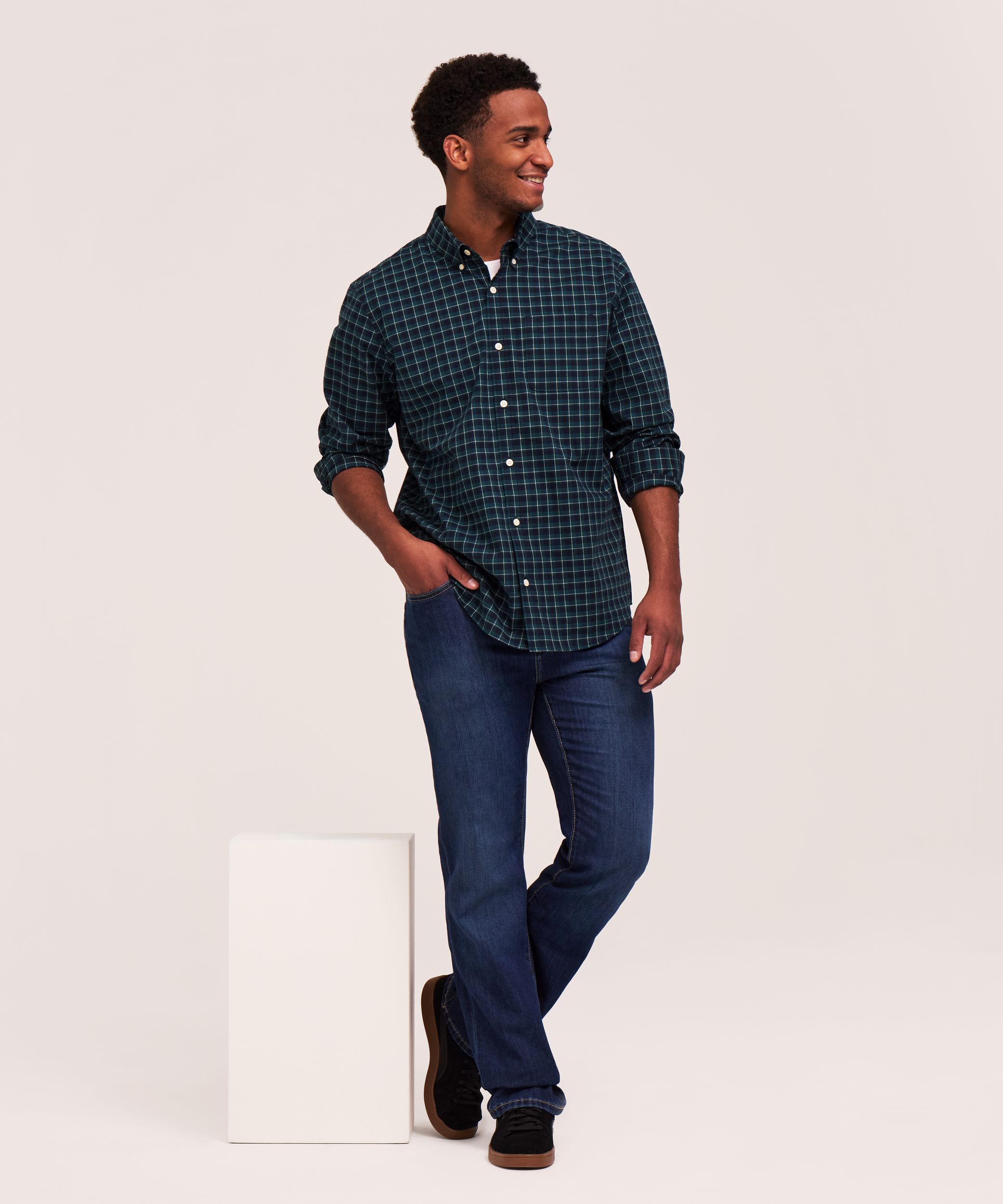 Chemise sport décontractée à manches longues, Denver Hayes