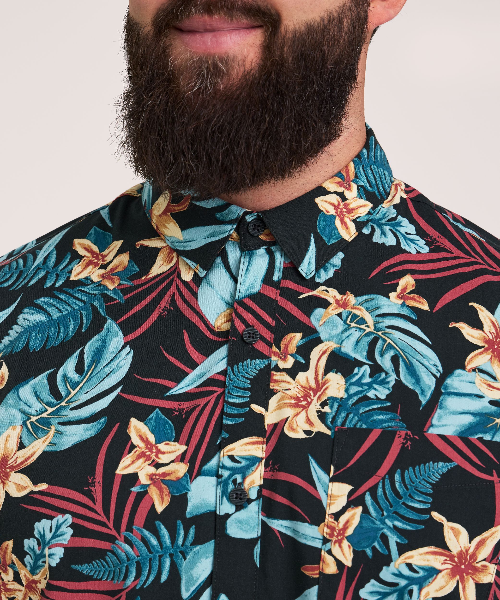 FarWest Men's All-Over Print Short Sleeve Shirt