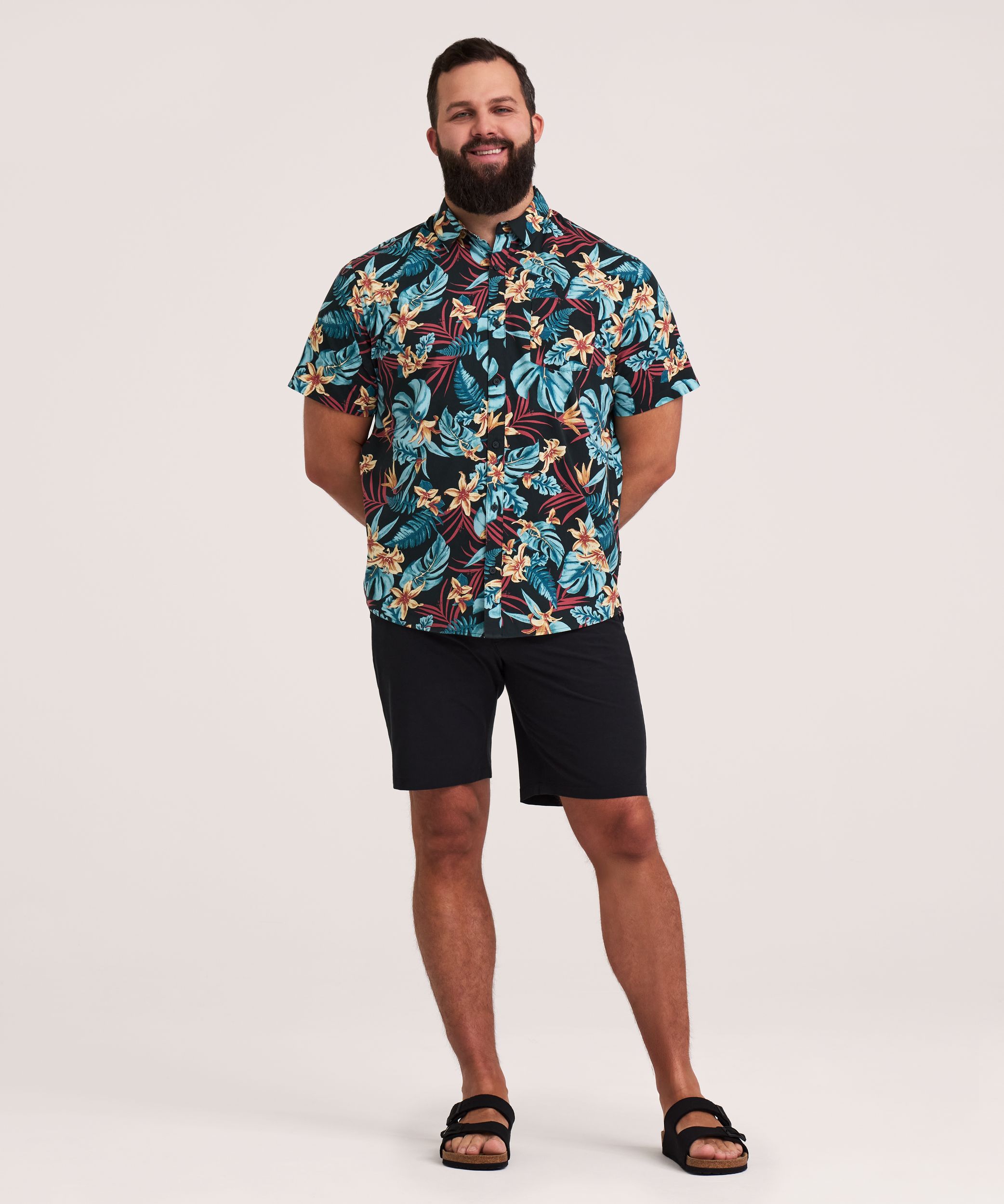 FarWest Men's All-Over Print Short Sleeve Shirt