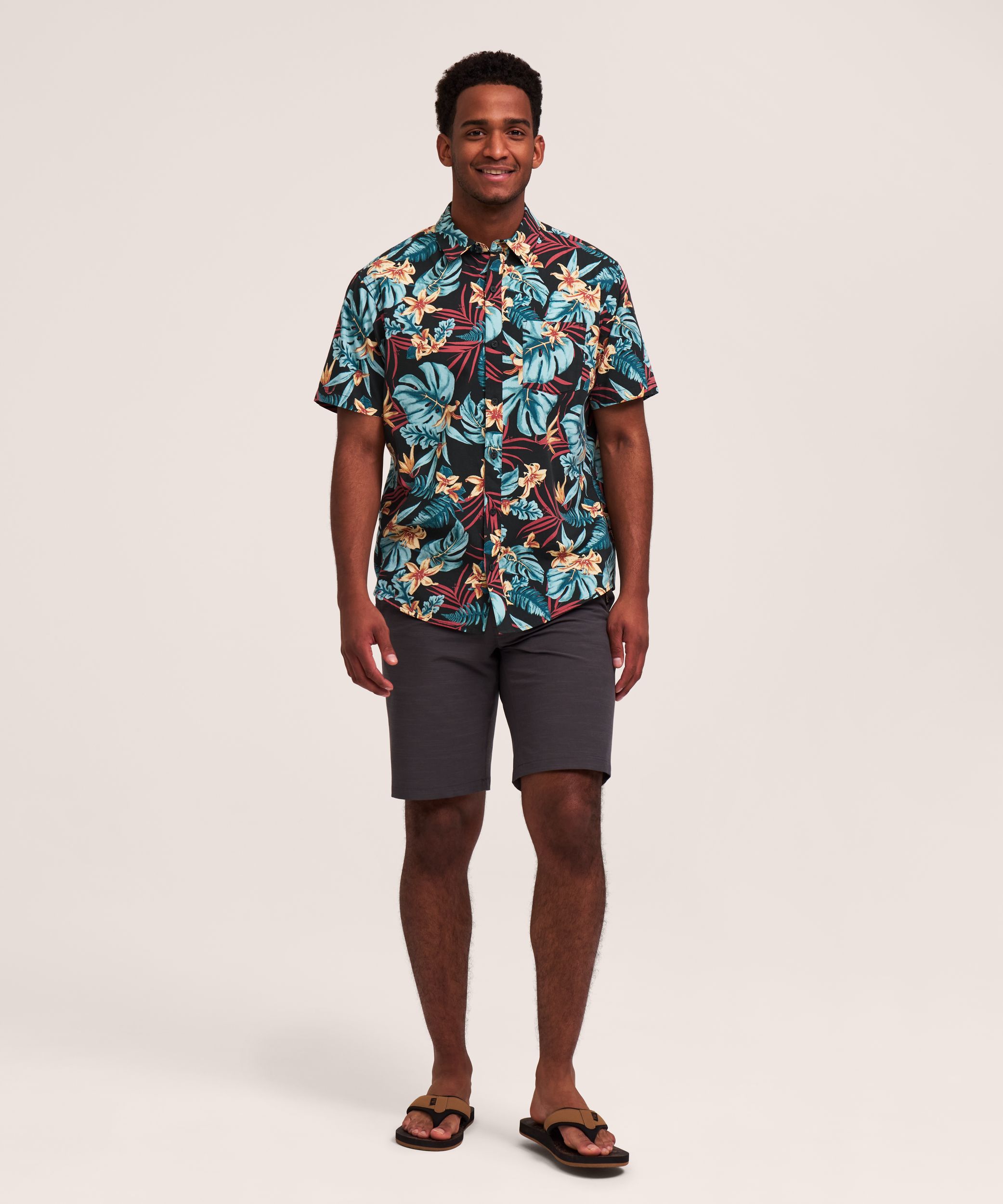 FarWest Men's All-Over Print Short Sleeve Shirt