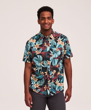 FarWest Men's All-Over Print Short Sleeve Shirt