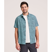 FarWest Men's All-Over Print Short Sleeve Shirt