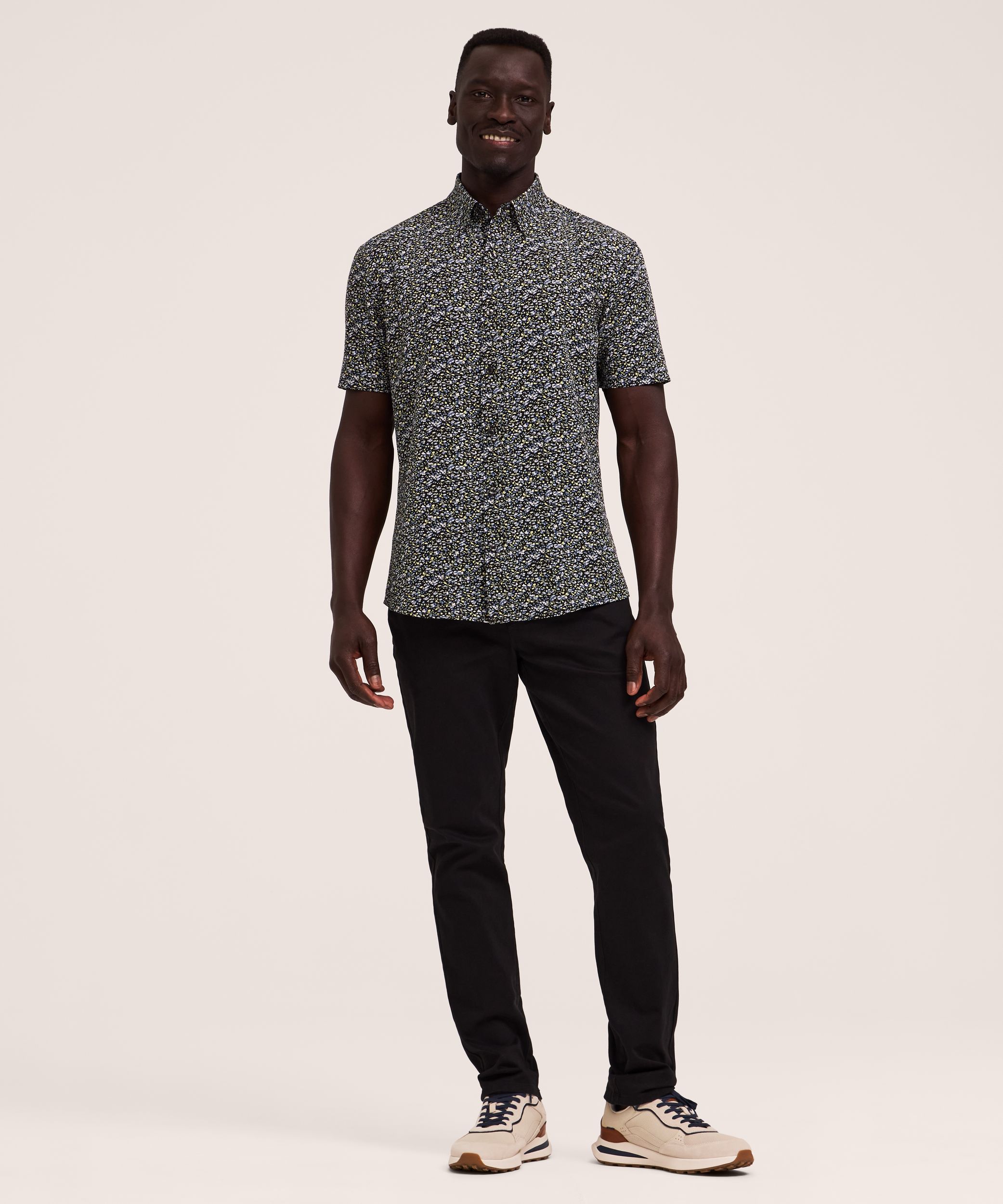 Denver Hayes Men's Short Sleeve 4-Way Stretch Shirt