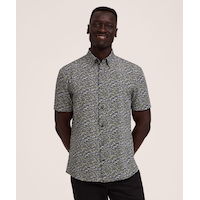 Denver Hayes Men's Short Sleeve 4-Way Stretch Shirt Front_Flat