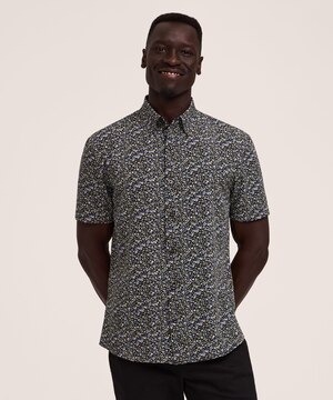 Denver Hayes Men's Short Sleeve 4-Way Stretch Shirt