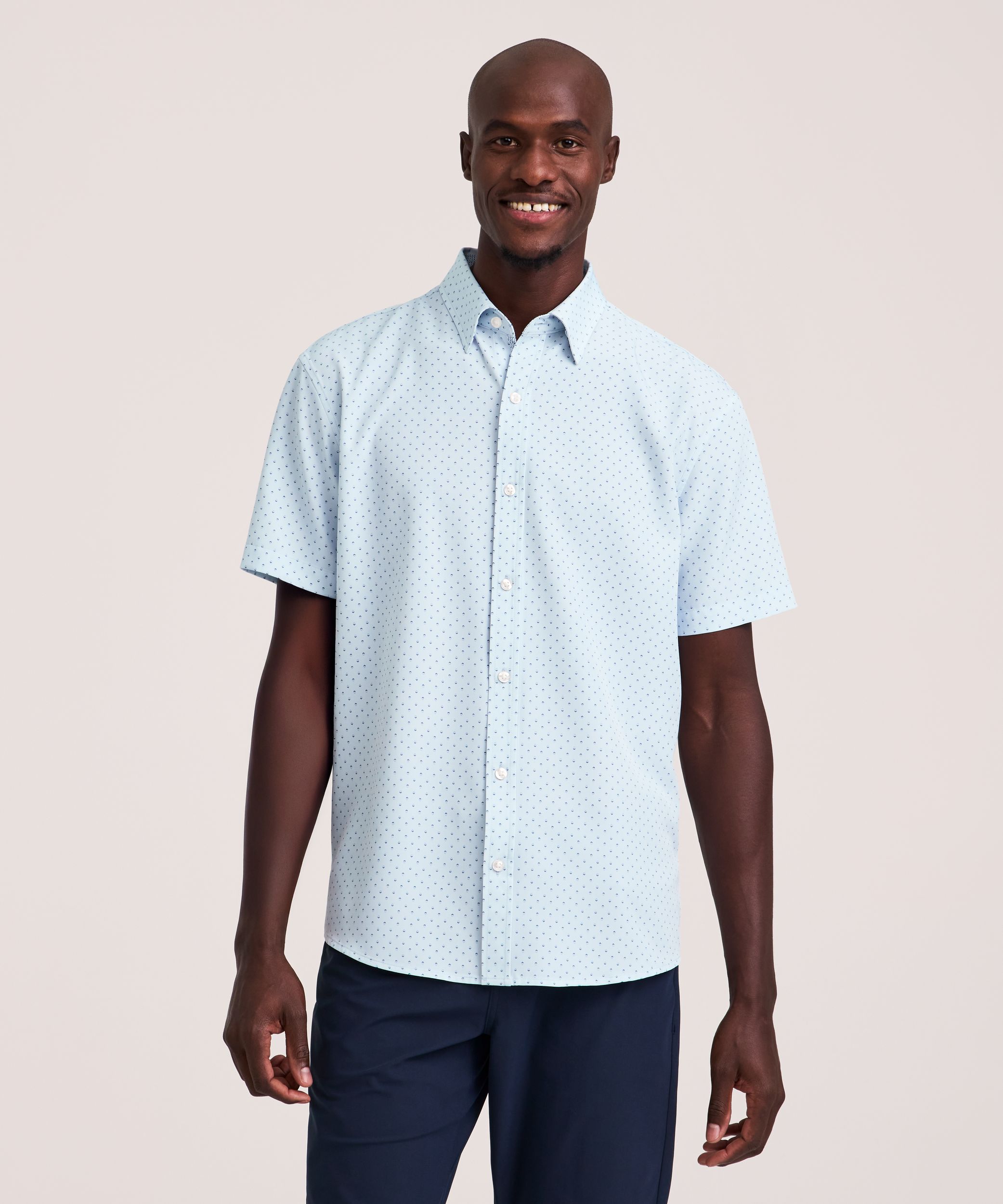 Denver Hayes Men's Short Sleeve 4-Way Stretch Shirt