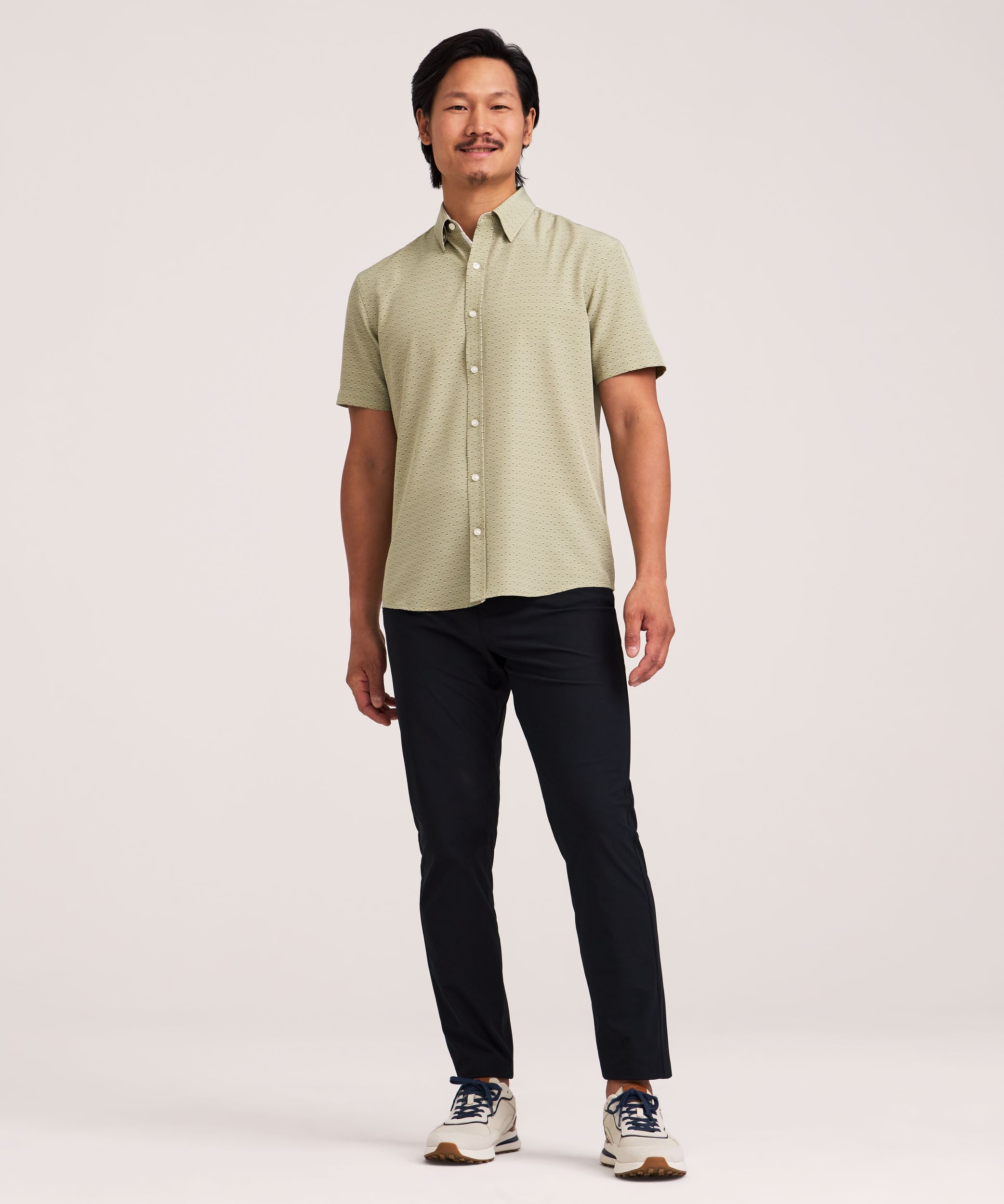 Denver Hayes Men's Short Sleeve 4-Way Stretch Shirt