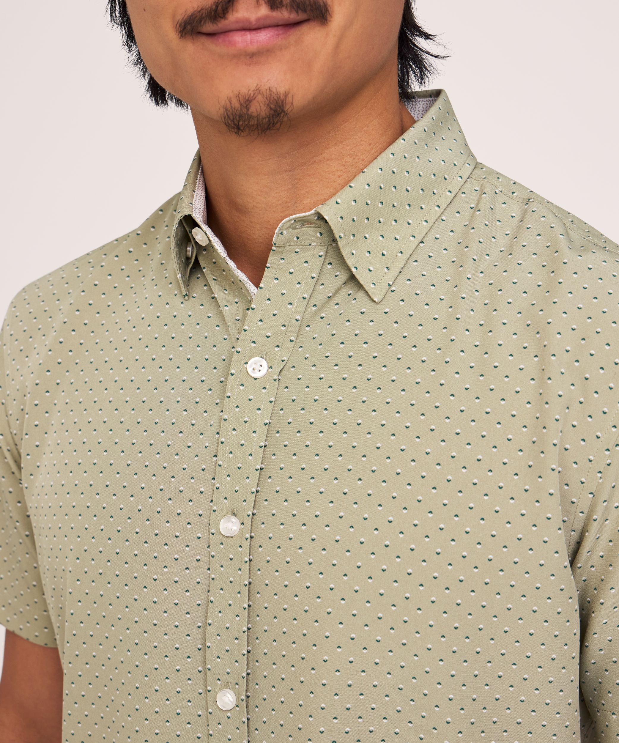 Denver Hayes Men's Short Sleeve 4-Way Stretch Shirt