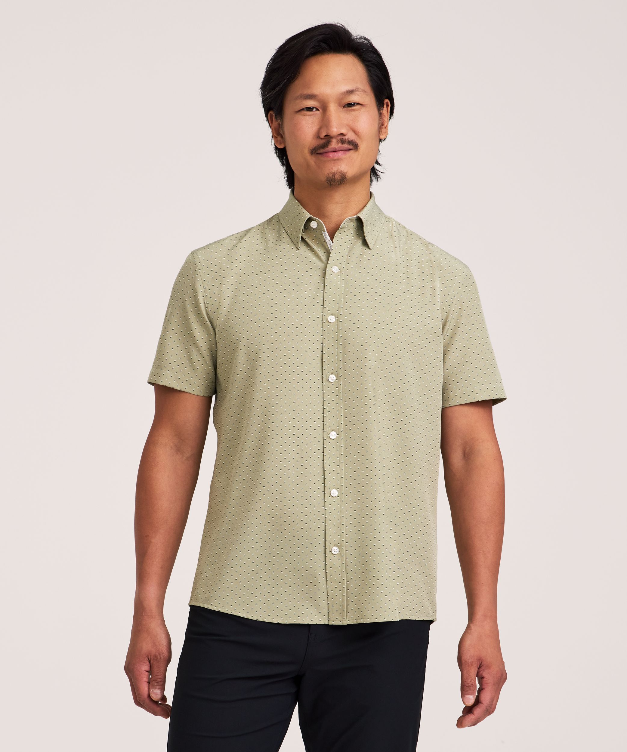 Denver Hayes Men's Short Sleeve 4-Way Stretch Shirt