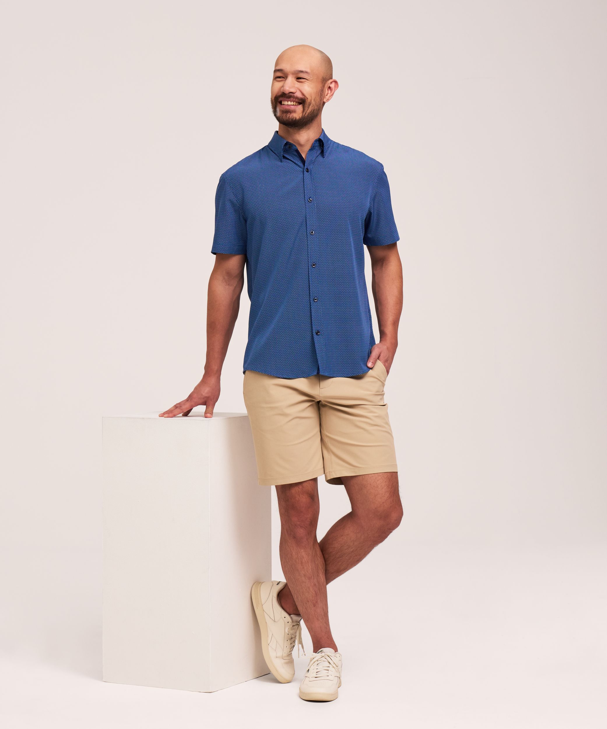 Denver Hayes Men's Short Sleeve 4-Way Stretch Shirt