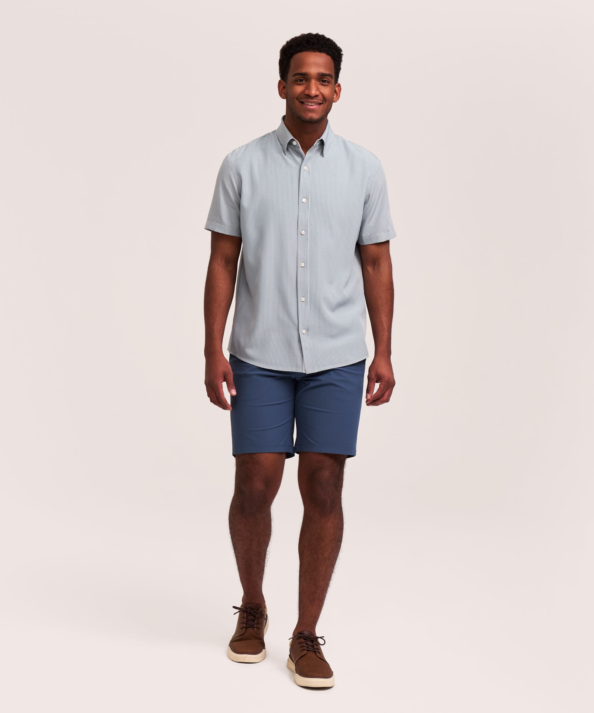 Denver Hayes Men's Short Sleeve 4-Way Stretch Shirt