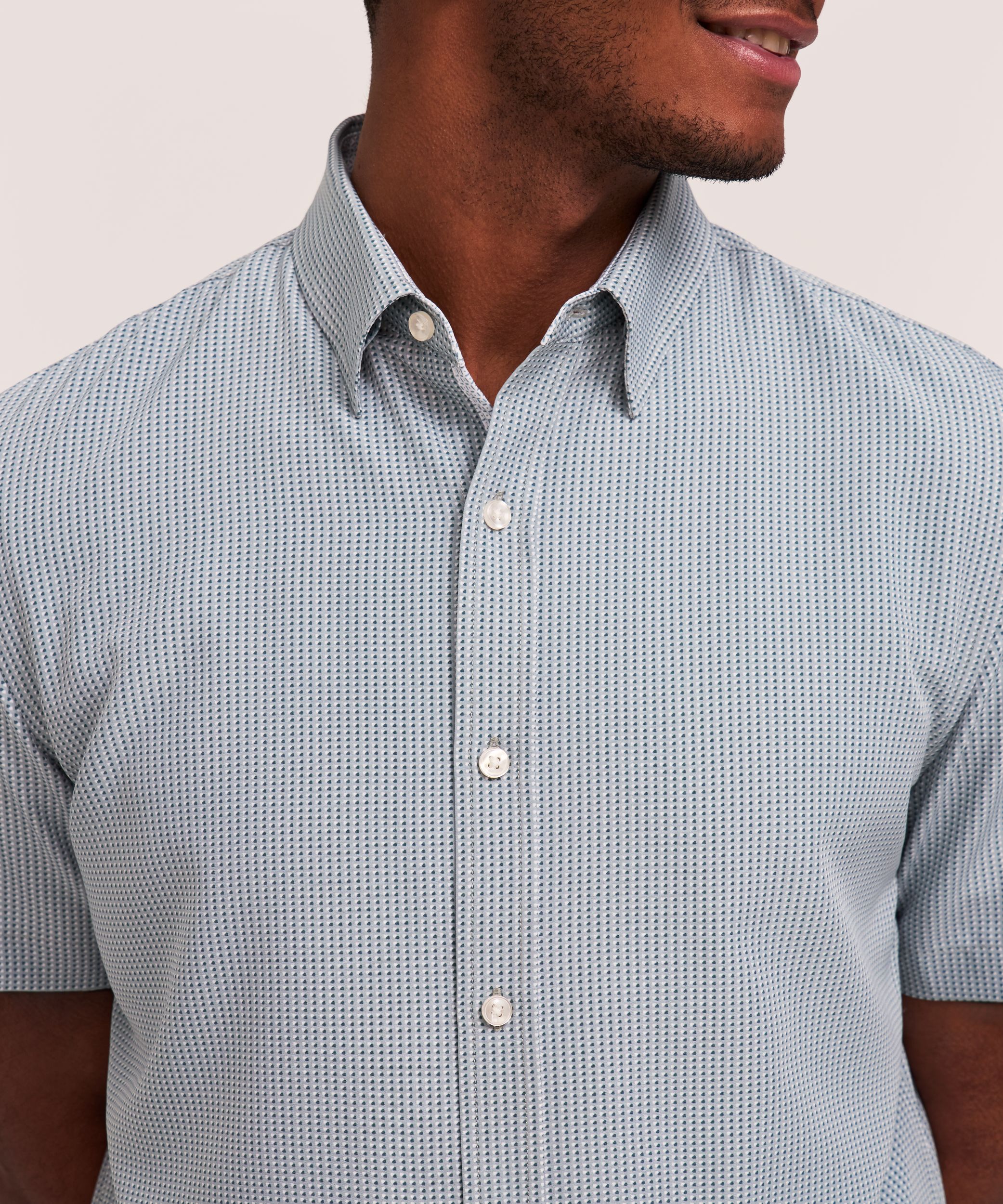 Denver Hayes Men's Short Sleeve 4-Way Stretch Shirt