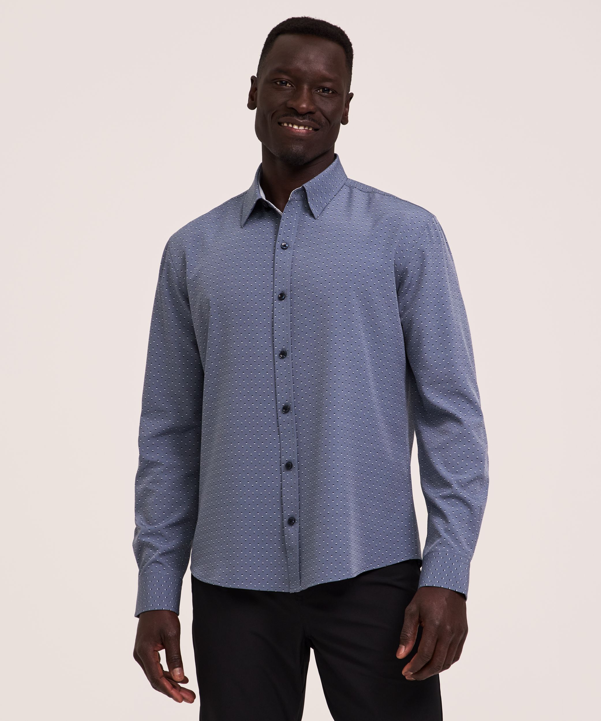 Denver Hayes Men's Long Sleeve Hybrid Stretch Shirt