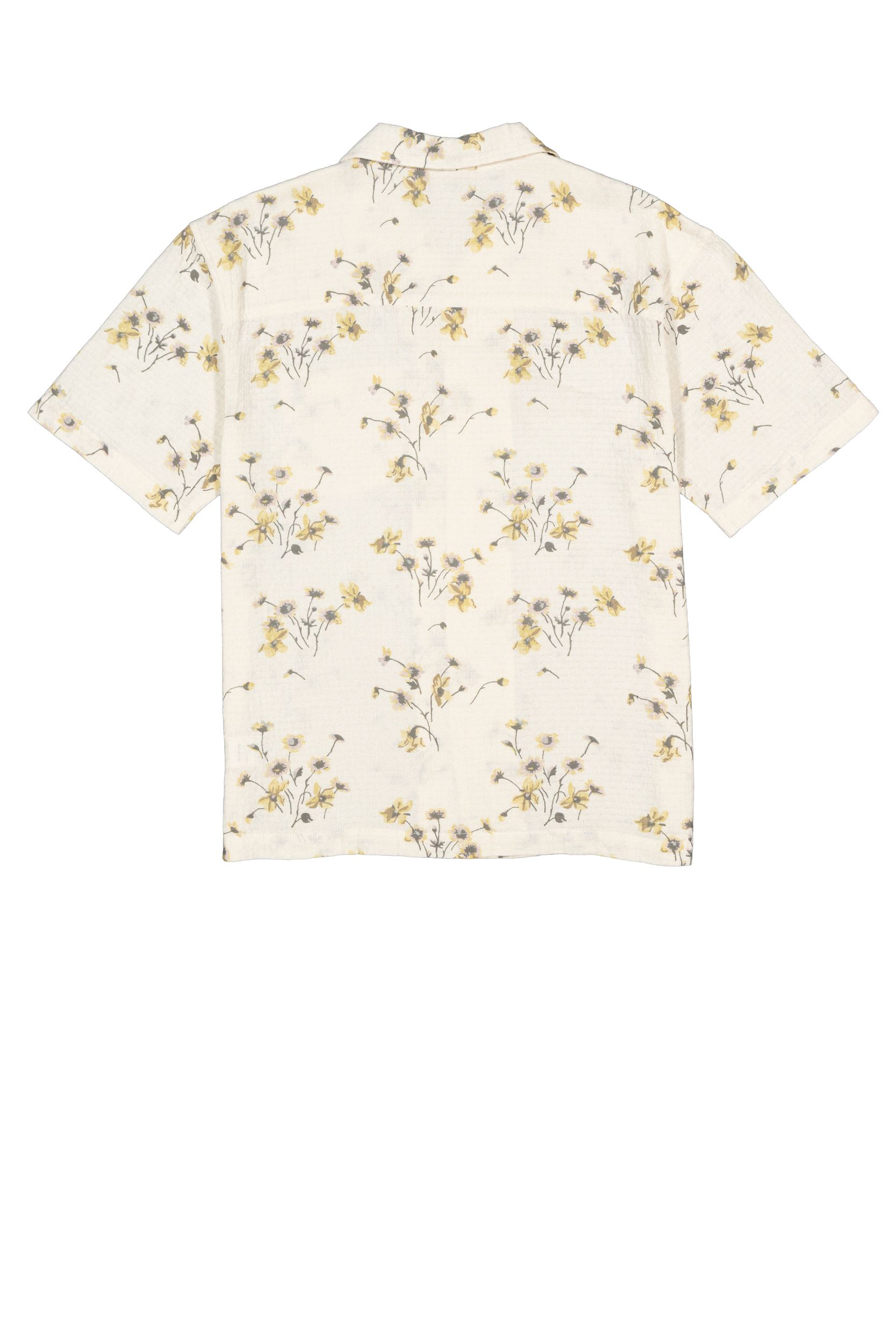 Silver Men's Short Sleeve All Over Print Camp Collar Shirt