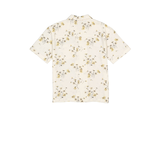 Silver Men's Short Sleeve All Over Print Camp Collar Shirt Front_Flat