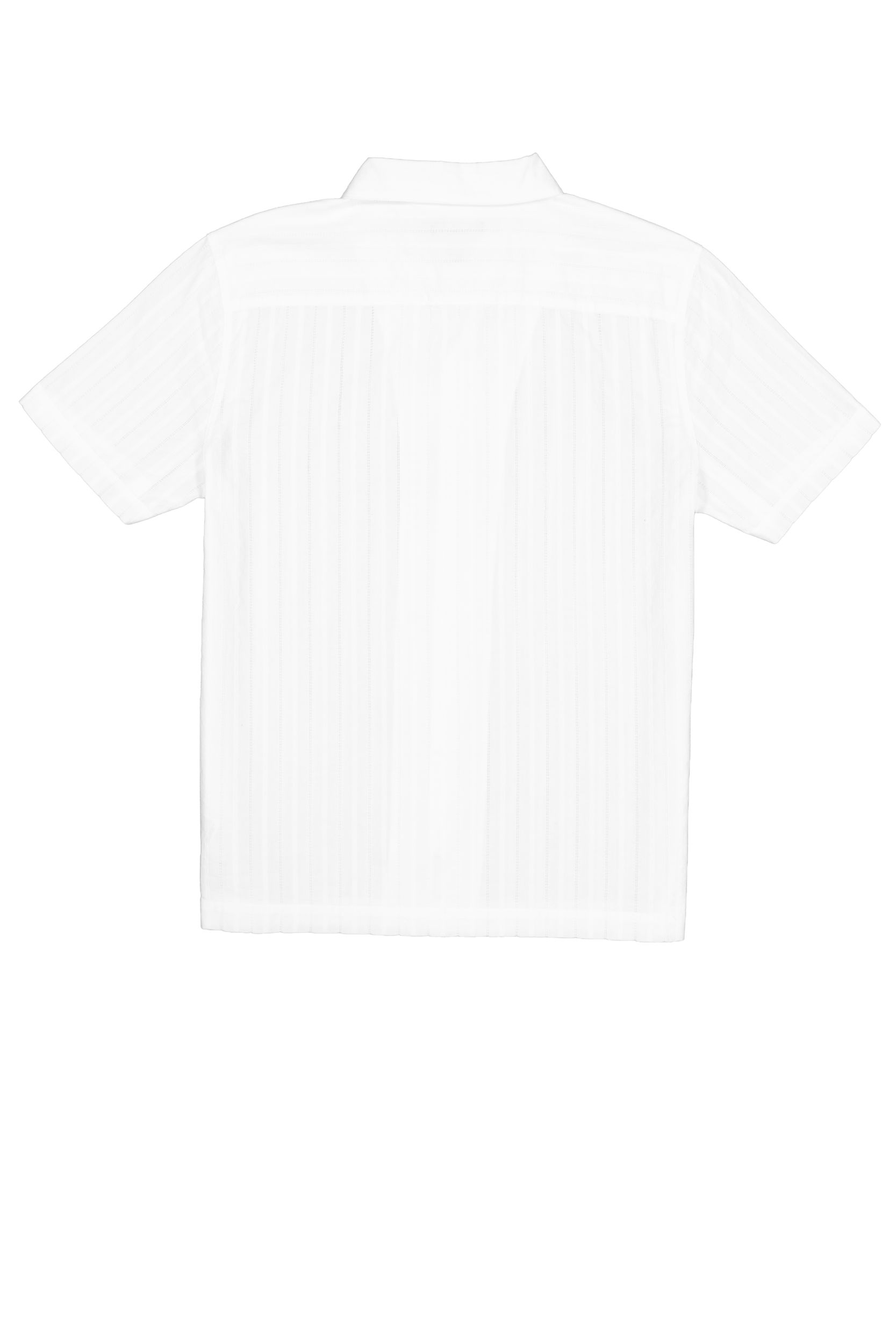 Silver Men's Short Sleeve Tonal Stripe Shirt