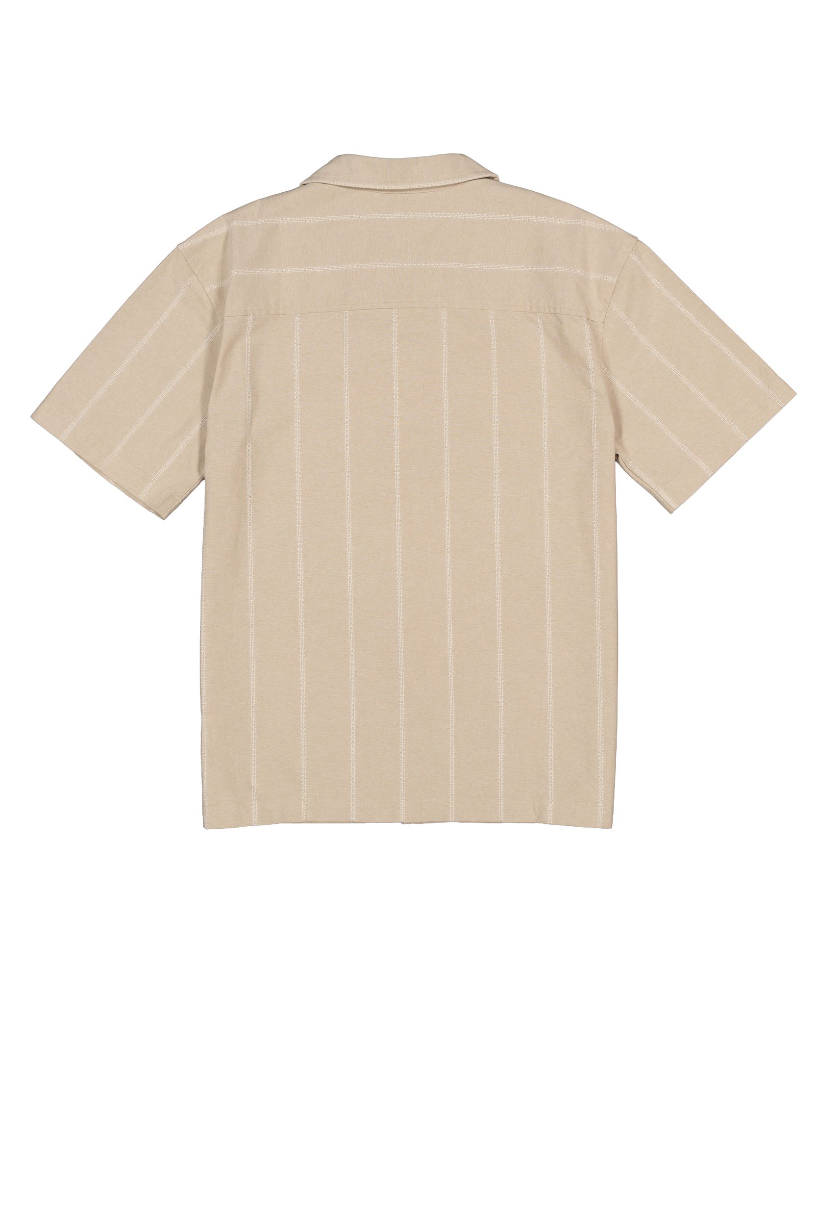 Silver Men's Short Sleeve Solid Camp Collar Shirt