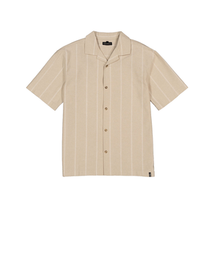 Silver Men's Short Sleeve Solid Camp Collar Shirt