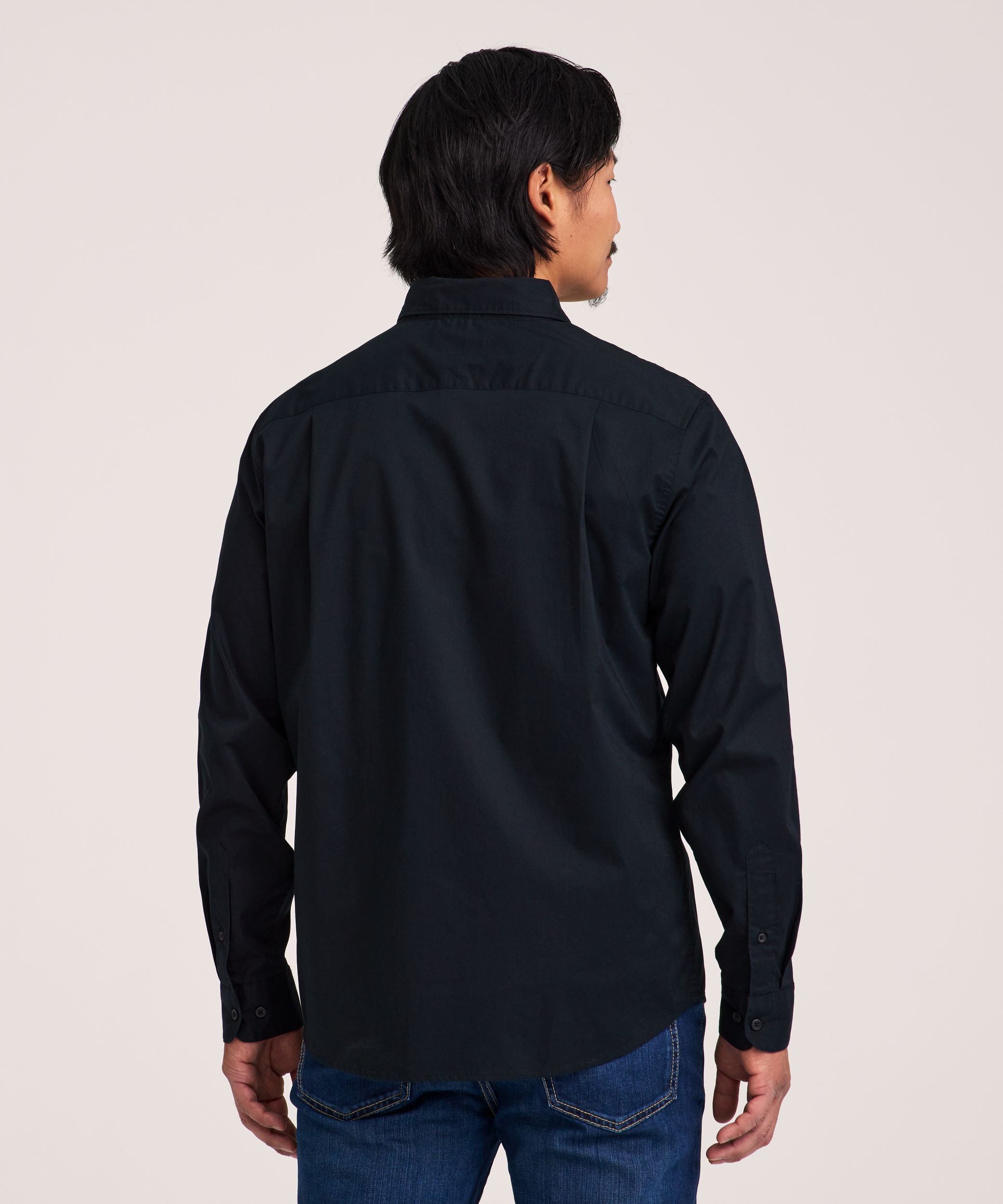 Denver Hayes Men's Long Sleeve Casual Sport Shirt